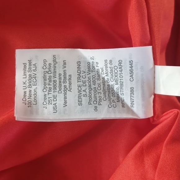 J . Crew floral dress size 2.Red with Blue and off white flowers. Beautiful. - Picture 11 of 15